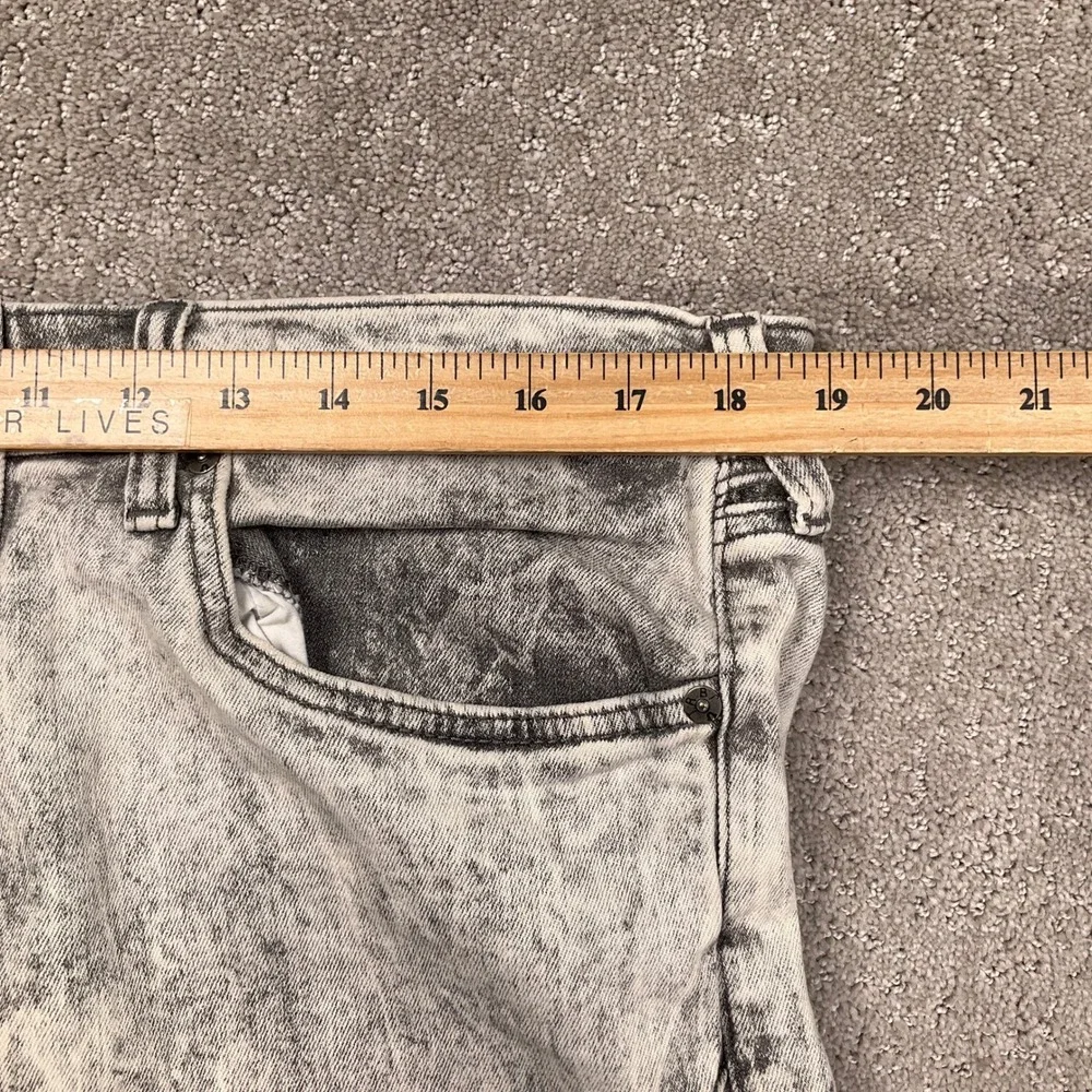 True Religion Rocco Shorts Mens 38 Gray Cargo Acid Moto Denim Streetwear Urban